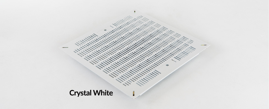 Slotted Panel in Crystal White